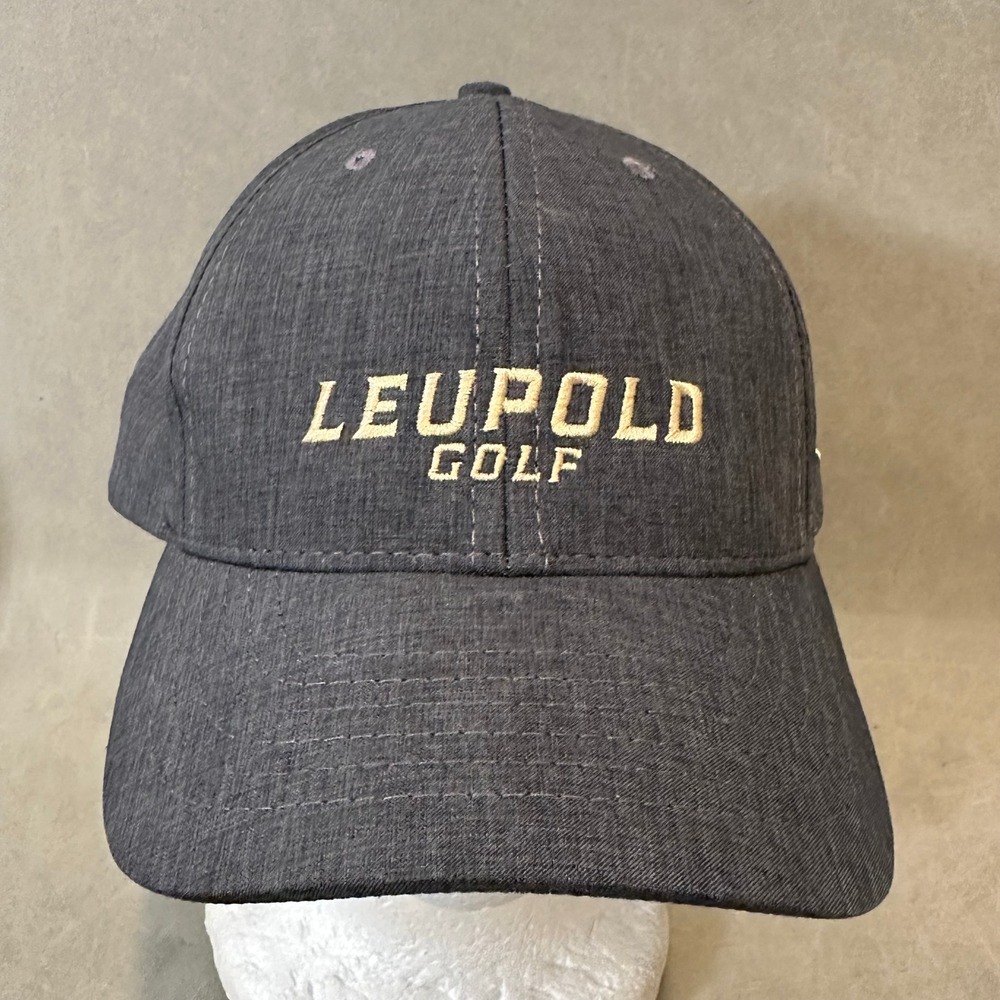 Leupold Golf Hat Mens Charcoal Grey Cloud-Fit Snapback Adjustable Baseball Cap
